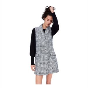 Zara Black & White Tweed Romper